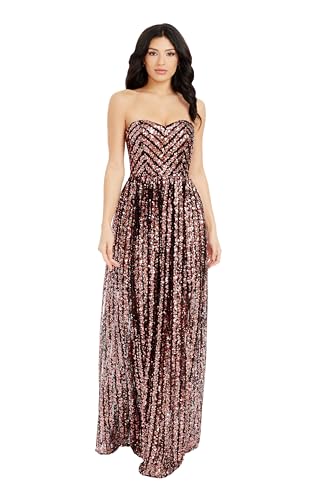 Dress the Population Women's Audrina Fit and Flare Maxi Dress