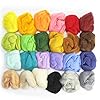 Woolbuddy Felting Wool Kit - 24 Vibrant Merino Wool Colors for Needle Felting, Wet Felting, and Crafts #1