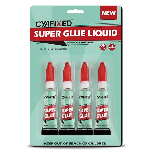 Super Glue Liquid for Wood Plastic Metal, Clear Instant CA Glue Multipack