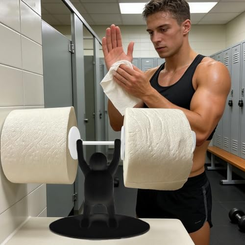 Soporte para toallas de papel resistente con diseño de levantamiento de pesas 7
