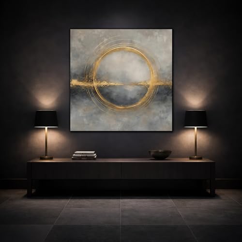 Impression sur toile or et gris de qualité premium 50x50 cm - 3