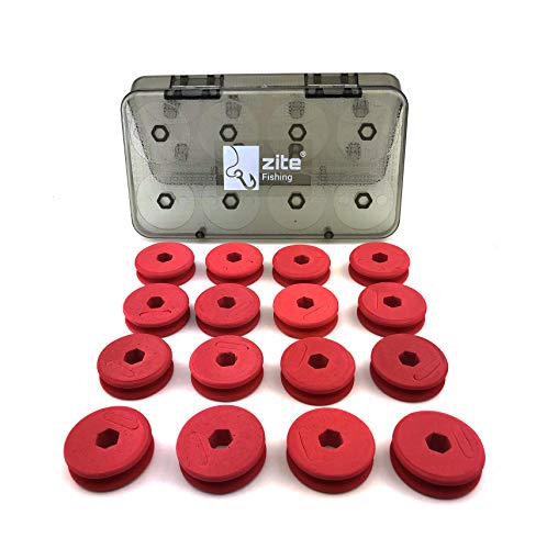 Zite Fishing Vorfach-Aufwickler-Box Angeln - 16 Schaumstoff Schnuraufwickler für Vorfächer & Rigs in Depot-Case – Bild 3