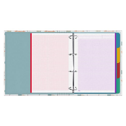 Dohe - Ordner mit 4 Ringen mit Nachfüllung, 100 Blatt, A4, Gummiverschluss, 4 farbige Trennblätter, Dokumententasche, Papier 90 g/m², Kompressor, Schulmaterial - WWF Love Our Planet