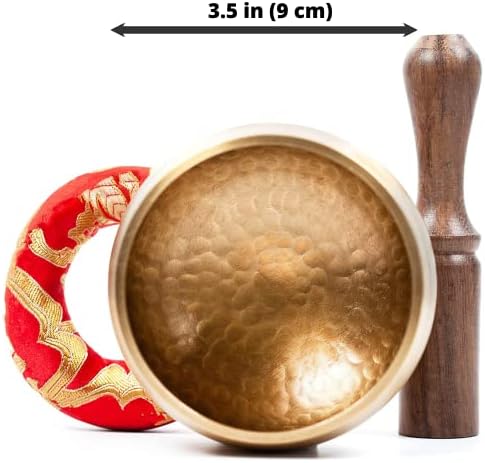 Tibetan Singing Bowl Set - Easy To Play for Beginners - Authentic Handcrafted Mindfulness Meditation Holistic Sound 7 Chakra Healing Gift by Himalayan Bazaar (3.5)