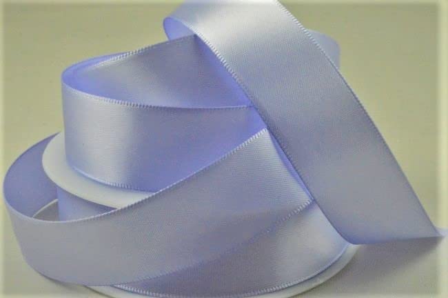 Oakwood Archer Double Faced Satin Ribbon, Powder Purple, 15mm x 25m