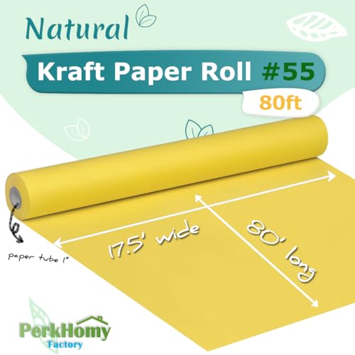 image for PH PERKHOMY PerkHomy Lemon Yellow Kraft Paper Roll 17.5