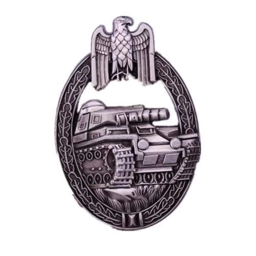 FOTN GERMAN Panzer Assault Silver Badge Eagle Tank Enamel Pin, Black