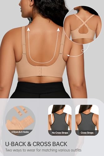 Image of OEAK Women Comfortable Jelly Bras No Underwire Seamless Full Coverage Bralette Buttery Soft Convertible Everyday Tshirt Bra