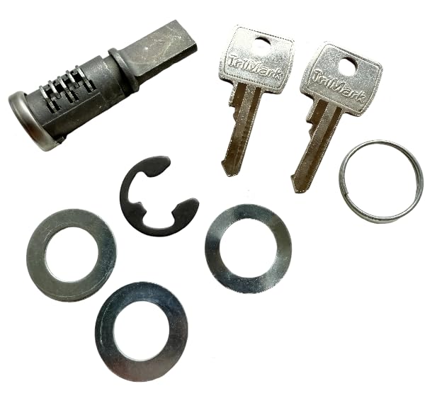 Barillet de rechange pour serrure de porte de caravane – Compatible avec Caraloc 640/700/400 – 2 clés incluses – Compatible avec camping-car et camping-car – Sécurisé, durable, facile à installer