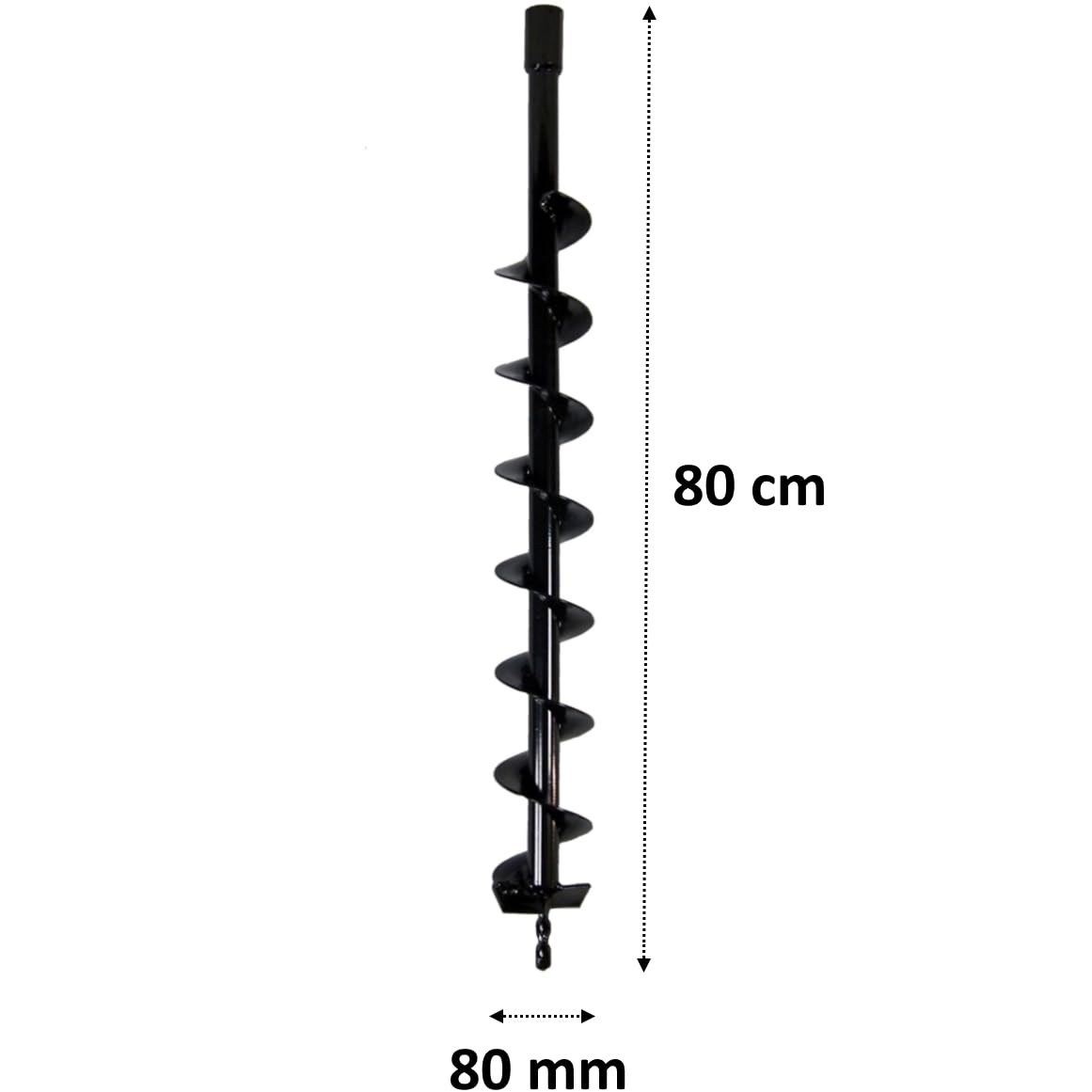 Mèche de tarière Ø 80 mm avec adaptateur perceuse et perforateur SDS-plus