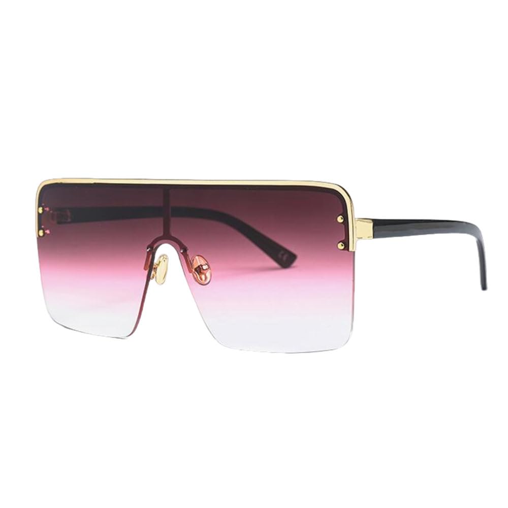 Gafas de sol Vintage cuadradas grandes de aleación para mujer, gafas de sol de lujo, gafas de sol negras de gran tamaño, únicas UV400