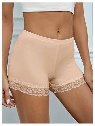 Image of MakeMeChic Women's Summer Lace Trim Shorts Biker Under Dresses