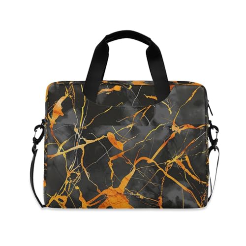 Maletín para laptop 15.6" negro con diseño mármol miniatura 1