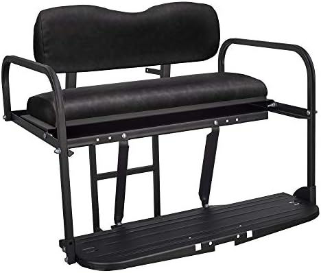 Gusto Yamaha G2 & G9 Gas/Electric Golf Cart Flip Folding Rear Back Seat Kit – Black