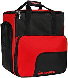 BRUBAKER Super Function Practical Ski Boot Winter Sports Bag by Henry Backpack Holds Complete Set of Ski and Snowboard Equipment Incl. Helmet - Red