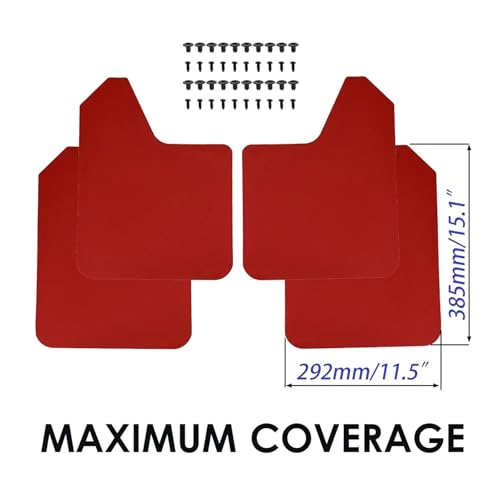 Bavettes de protection auto rouges sans perçage contre les éclaboussures - 3