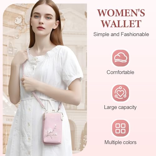 Small Crossbody Cell Phone Bag, Women Sling Cross-Body Wallet with Credit Card Slots, Mini Handbag Purse2