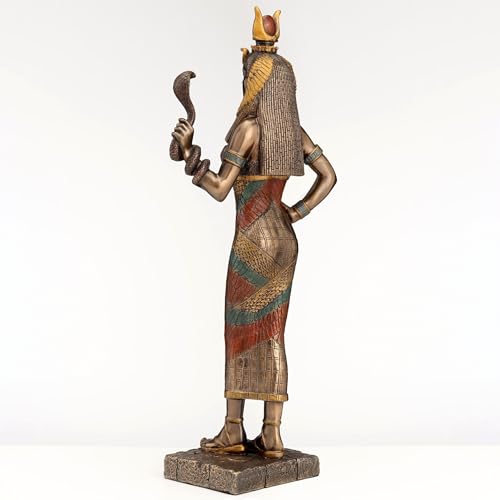 Estatua de la Diosa Egipcia Hathor con Cobra miniatura 5