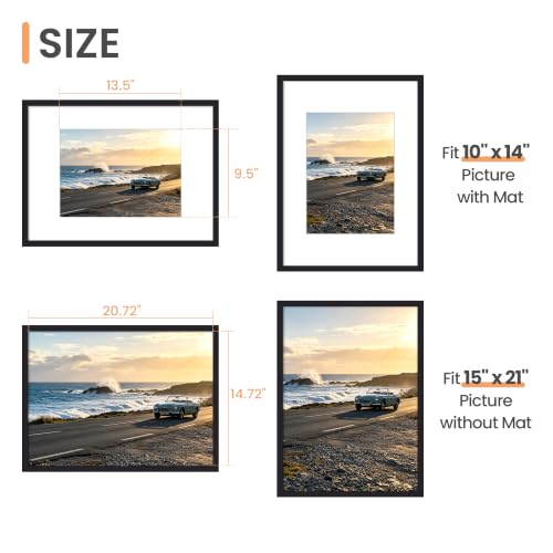 Image of upsimples 15x21 Picture Frame, Wall Decor Poster Frames, Black 1 Pack