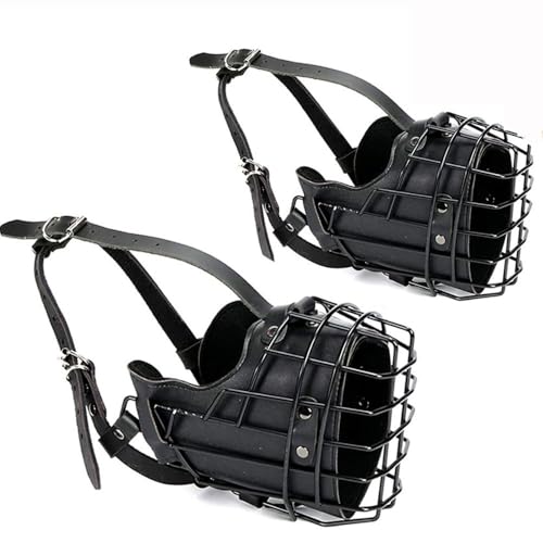 Muselière pour Chien Anti-Morsure et Respirante, Muselière Panier avec Rembourrage pour Chiens de Race Moyenne et Grande, Muselière d'Entraînement Ajustable pour Empêcher la Mastication(Medium)