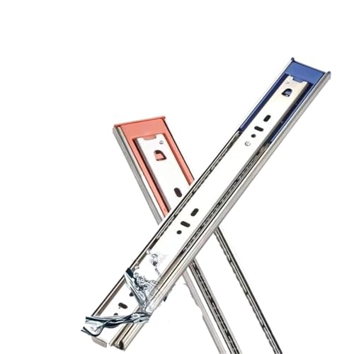 Riel deslizante de rebote de 45 cm en acero inoxidable 4510 para cajones del hogar, 2 unidades 2
