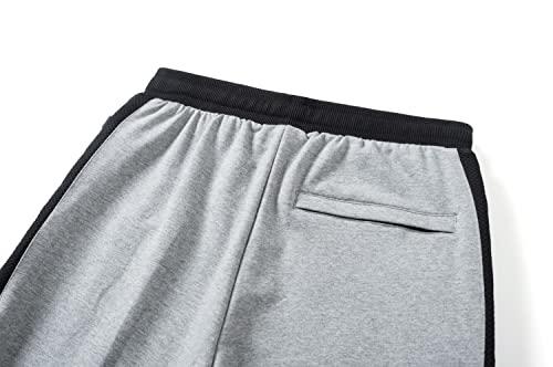 Faskunoie Men's Jogger Pants Breathable Sweatpants Classic Joggers Zip Pockets Wine Red #TOP2