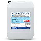 mille idee Acqua Bidistillata 25 Litri – Acqua Demineralizzata a Bassa Conducibilità – Tanica per Batterie, Ferri da Stiro, Laboratori e Utilizzi Tecnici – Non Potabile