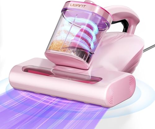 Image of uwant Bed Cleaner with 16Kpa Suction Metal Roller 253.7nm Uv-c Light Mattress Vacuum Cleaner 36000RPM /Min 149℉ Heating HEPA Filter&Ultrasonic Mattress Vacuum for Sofa, Pillow, Bed Throws Set of 1