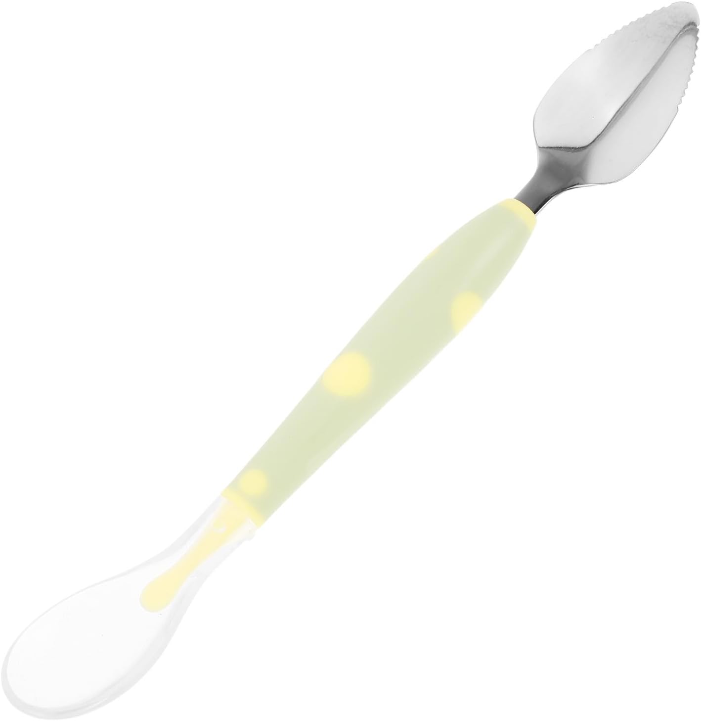 Silicone Supplementary Food Spoon for Food-grade Safe Dual-head Fruit Puree Scraper Lightweight Practical Tableware Accessory Style Portable for Feeding