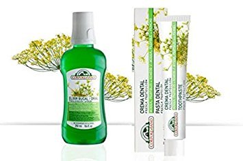 Corpore Sano SET 1 Natural Elixir Mouthwash 250 ml + 100% Natural Total Protection Toothpaste 75 ml. Elixir Mouthwash + Fresh Protection Toothpaste