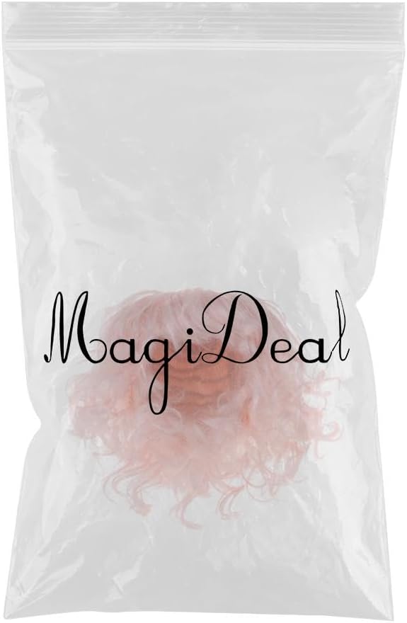 1/4 Doll Hair Wig DIY Accessory Curly Medium-Length Neat Bangs Hairstyles Imitation Mohair