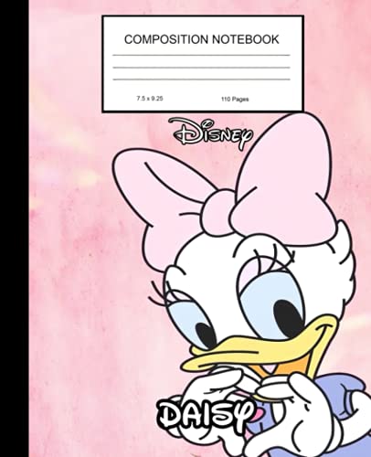 Daisy Duck Composition Notebook: Daisy Duck Notebook 110 pages | 7.5 x 9.25 | Collage Lined Pages | Journal | Diary | For Students, Teens, and Kids | For School, College, University, and Home, Gift