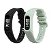 Produktbild kwmobile 2X Sportarmband kompatibel mit Garmin vivosmart 5 / Smart 5 Armband - Fitnesstracker Band Set aus TPU Silikon in Schwarz Pastellgrün