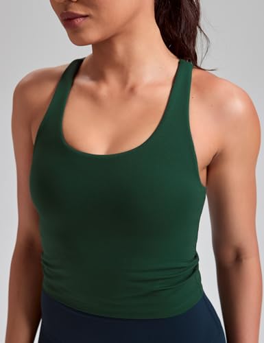 Image of HeyNuts Longline Zeal Bras Medium Impact Wirefree Sports Bras Workout Crop Tank Tops with Removable Pads, A-D Cups