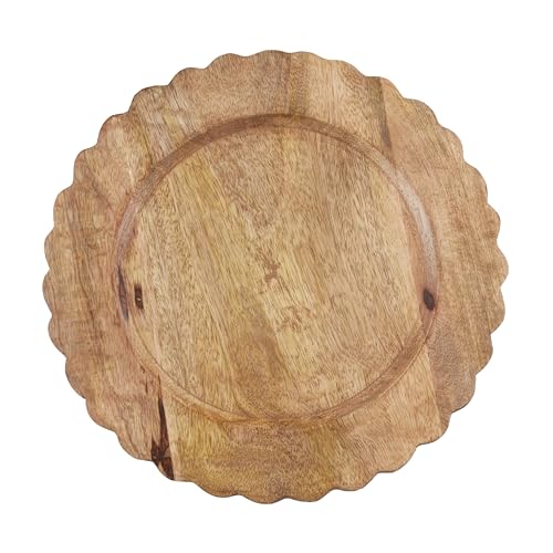 Platos Decorativos de Madera Mango SARO Lifestyle Set 4 miniatura 1