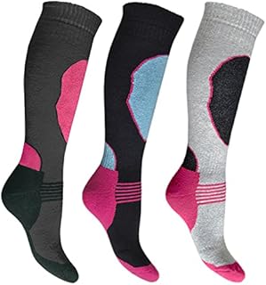 3 Pairs High Performance Ladies Ski Socks Long Hose Thermal Socks