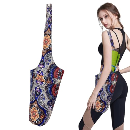 Sac de transport pour tapis de yoga en toile robuste pour aller au studio de Pilates en ville