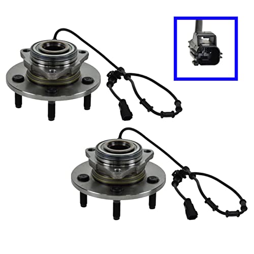 Image of TRQ 2 Piece Front Wheel Bearing & Hub Assembly Set Compatible with 2002-2005 Dodge Ram 1500