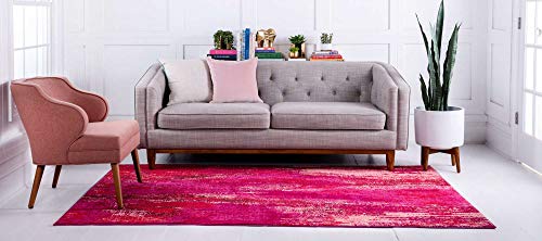 Tapete decorativo rectangular 185x275 cm rosa miniatura 3
