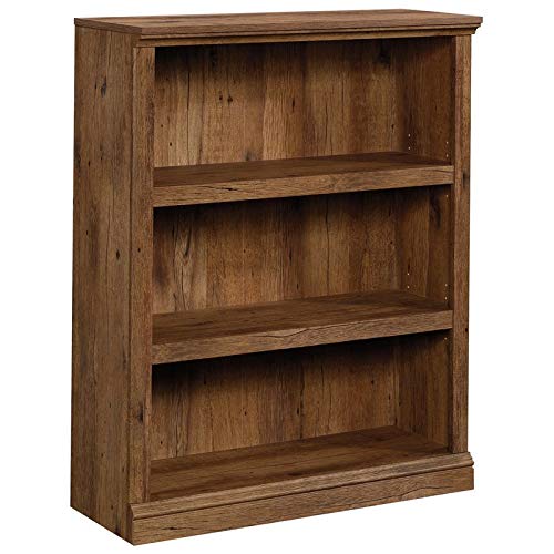 Sauder Misc Storage Contemporary 3-Shelf Wood Bookcase In Vintage Oak #TOP16