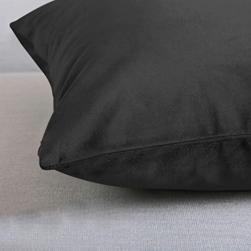 Yorkshire Bedding Velvet Cushion Covers 45 x 45 cm, 2 Pack Decorative Square Throw Pillow Cases - Image 2