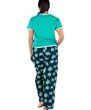 Lazy One Zestaw piżam damskich, krótkie rękawy z uroczymi nadrukami, luźny krój, Turtley Awesome zestaw piżam, XL