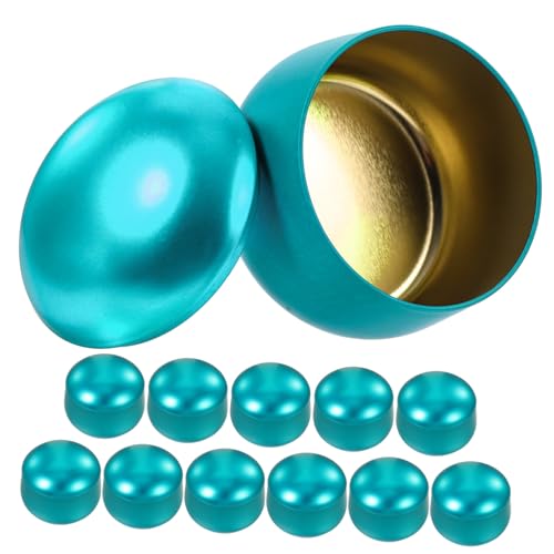 Housoutil 12pcs Belly Candle Tins Candle Holders for Home Decor Airtight Containers Modern Design