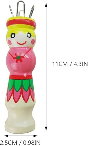 Miniatura 6 de 2 juegos de herramientas de mano pintadas a mano de bricolaje herramienta de tejer de madera, carrete de tejer francés, muñeca de tejer de madera,