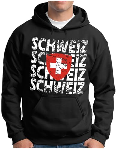 Sweat à capuche Suisse Helvetia homme pull chaud Euro
