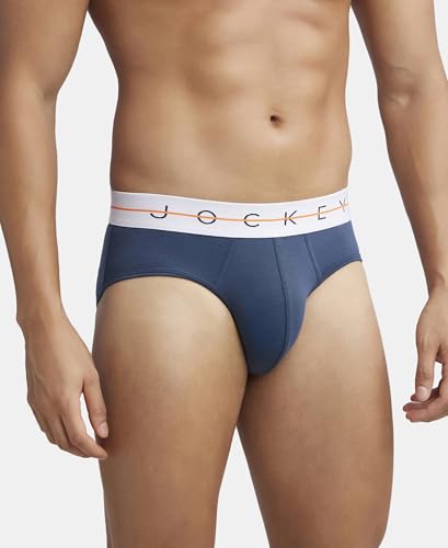 Image of Jockey NY15 Men's Super Combed Cotton Elastane Stretch Solid Brief with Ultrasoft Waistband (Pack of 2)