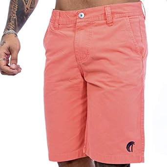 Bermuda Sarja Tradicional Masculina Salmão - Icari Fashion (44)