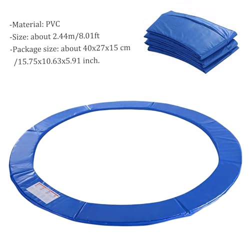 Housse de ressort de trampoline rond bleu en PVC et mousse