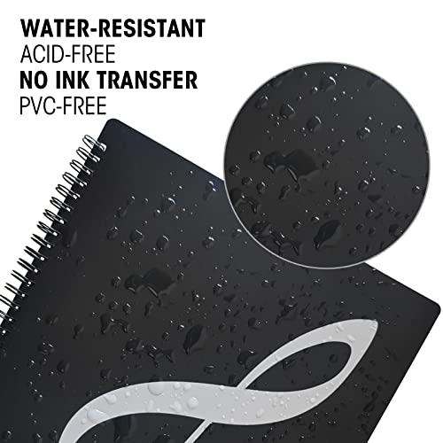 Velkpro Sheet Music Folder -20 Sleeves Display 40 Pages Music Binder Holder, Spiral Binder Organizer For Music Stand -Fits Letter Size 8.5 X 11 Inch For Music Stand, Drawing, Modifying Files Storing #TOP6