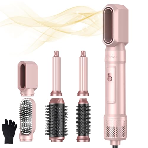 Image of Atopskins 6 in 1 Hair Dryer Brush Set, Hot Air Styler Blowout Brush